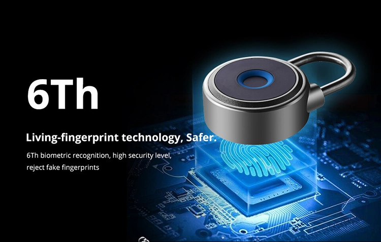 Jwm Hot Sales Mini Smart Fingerprint Luggage Padlock