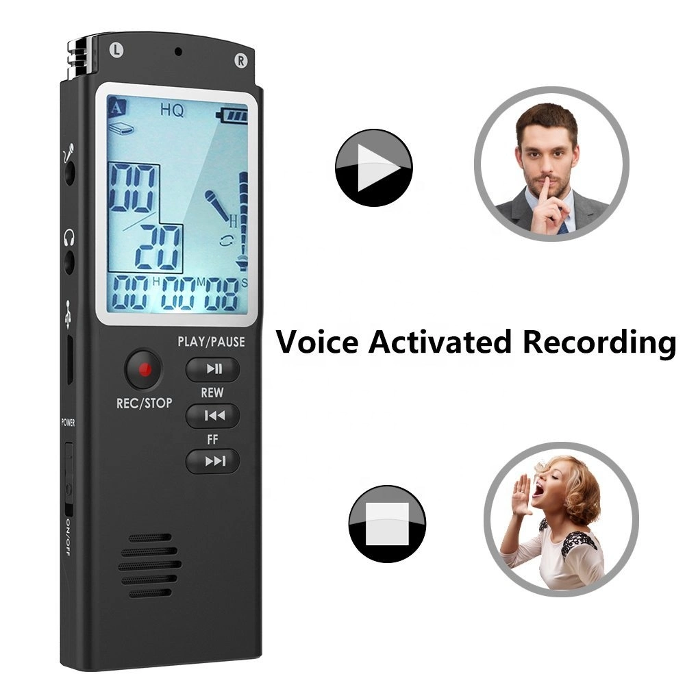 8GB (T60) New Fashionable Professional Stereo Dictaphone Digital Voice Recorder Telephone Recorder with MP3 Player LCD Display