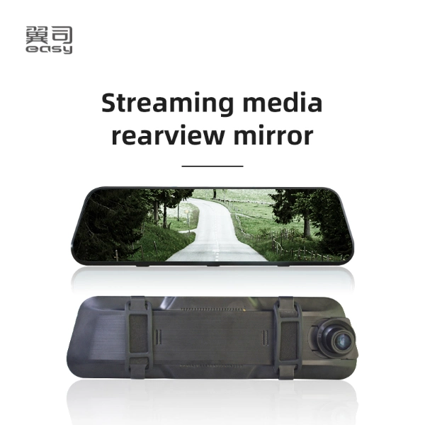 9.66 Inch Rear View Mirror Camera Car DVR Dashcam Video Recorder with Split View WDR and Ai Scene Recognition